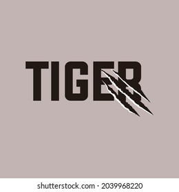 Tiger Letter Logo Design Claw Stroke Stock Vector Royalty Free