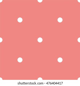 Tile Vector Pattern White Polka Dots Stock Vector Royalty Free