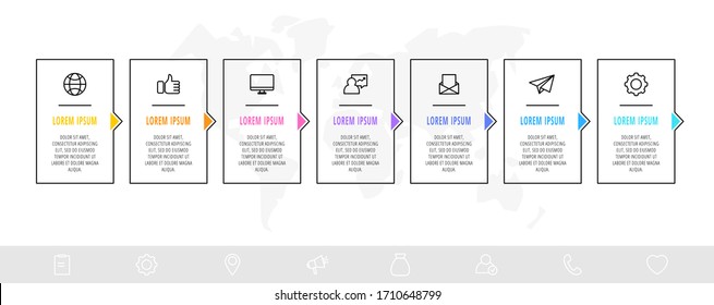 Four Steps Timeline Slide Template Stock Vector Royalty Free