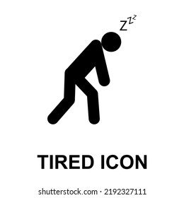 Tired Man Icon Sleep Emotion Tired Stock Vector Royalty Free