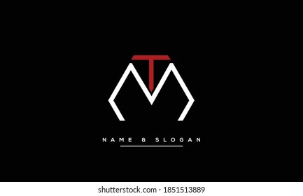 Tmmt T M Abstract Letters Logo Stock Vector Royalty Free