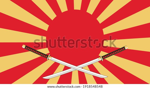 Traditional Samurai Weapon Japanese Katana Sword Vector C S N Mi N