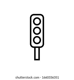 Traffic Light Outline Icon Vector Stock Vector Royalty Free 1660336417