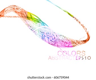 Abstract Translucent Doodle Colors Vector On Stock Vector Royalty Free