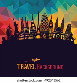 Travel Tourism Background Vector Illustration Stock Vector Royalty