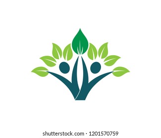 Tree People Logo Template Illustration Stock Vector Royalty Free