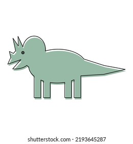 Triceratops Dinosaur Vector Icon Symbol Logo Stock Vector Royalty Free