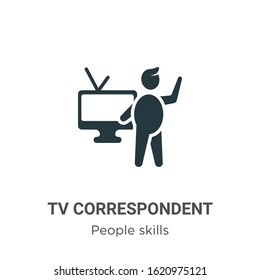 Tv Correspondent Icon People Skills Outline Stock Vector Royalty Free