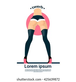 Twerk Booty Dancer Modern Girl Performer Stock Vector Royalty Free