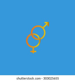 Twisted Male Female Sex Symbol Simple 스톡 일러스트 303311210 Shutterstock