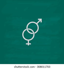 Twisted Male Female Sex Symbol Icon Stock Vector Royalty Free