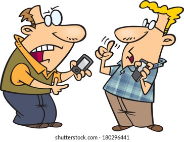 Two Cartoon Men Arguing Stock Vector Royalty Free