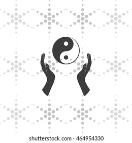 Two Opened Hands Holding Yin Yang Stock Vector Royalty Free