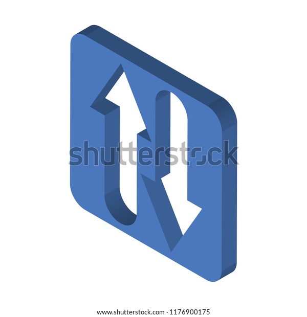 Two Ways Isometric Left Top View Stock Vector Royalty Free