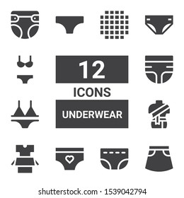 Underwear Icon Set Collection Filled Stock Vector Royalty Free