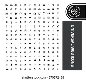 Universal Web Icon Setclean Vector Stock Vector Royalty Free