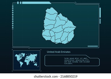 Uruguay Map Futuristic Infographic Map Element Stock Vector Royalty