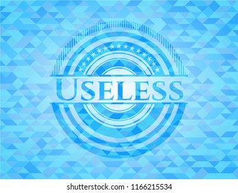 Useless Realistic Sky Blue Emblem Mosaic Stock Vector Royalty Free