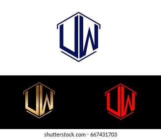 Um Letters Linked Hexagon Shape Logo Stock Vector Royalty Free 667443184