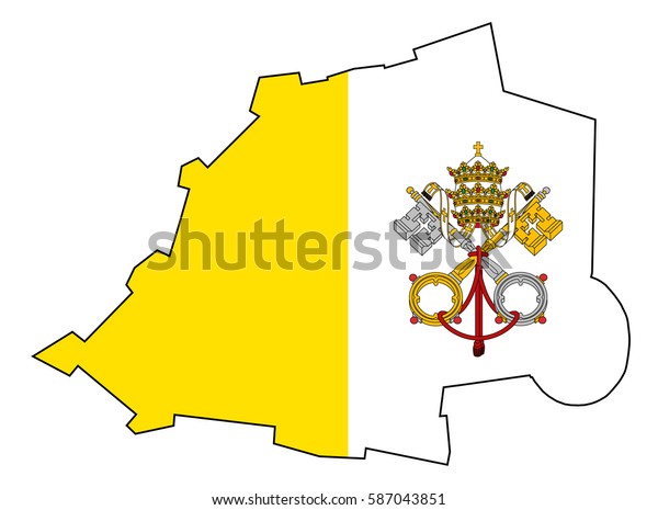 Vatican City Flag Map Stock Vector Royalty Free 587043851 Shutterstock