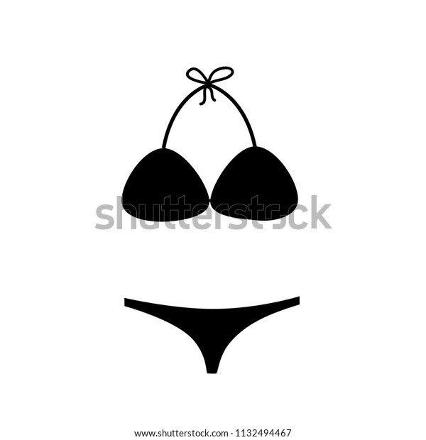 Black Bikini Silhouette Stock Vector Illustration Shutterstock My XXX