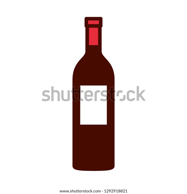 Vector Cartoon Wine Bottle Emoji Icon Stock Vector Royalty Free