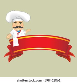 Vector Chef Cook Serving Food Realistic Stock Vector Royalty Free