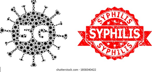 Vector Collage G Virus Flu Virus Stock Vector Royalty Free