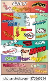 Vector Comic Book Sound Effects Onomatopoeia Vector De Stock Libre De