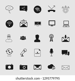 Vector Communication Icons Set Phone Wireless Stock Vector Royalty