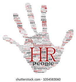 Vector Concept Conceptual Hr Human Resources Stock Vector Royalty Free