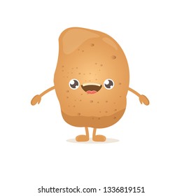 Cute Funny Happy Smiling Funny Potato Stock Vector Royalty Free