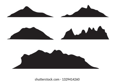 Mountains Silhouette Isolated Vector Illustration Stock Vector Royalty