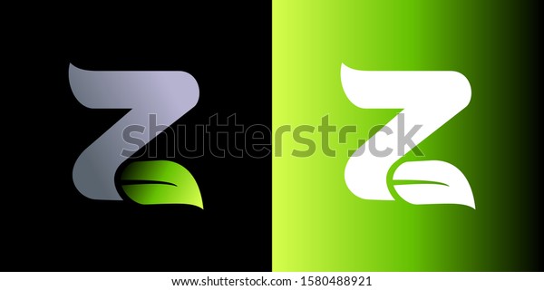 Vector Green Alphabet Set Eco Letters Stock Vector Royalty Free