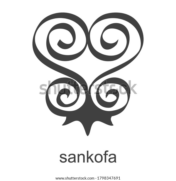 Vector Icon African Adinkra Symbol Sankofa Stock Vector Royalty Free