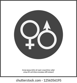 Vector Icon Gender Symbol On Round Stock Vector Royalty Free Shutterstock