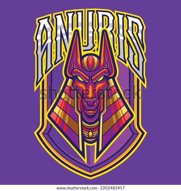 Vector Illustration Anubis Egyptian God Mascot Stock Vector Royalty