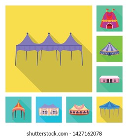 Vector Illustration Awning Shelter Icon Set Stock Vector Royalty Free