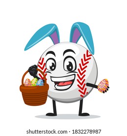 Vector Illustration Baseball Character Mascot Celebrate Stock Vector