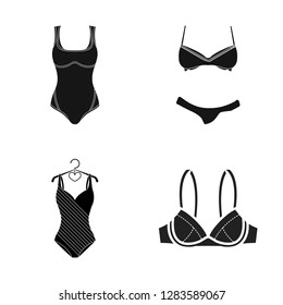 Vector Illustration Bikini Fashion Icon Set Stock Vector Royalty Free