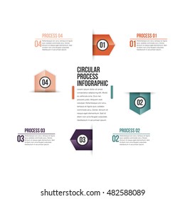 Vector Illustration Circular Process Infographic Design