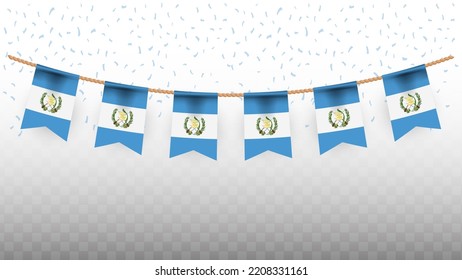 Vector Illustration Country Flag Guatemala Confetti Stock Vector Royalty Free