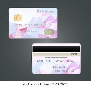 Vector Illustration Detailed Glossy Credit Card Stock Vector Royalty