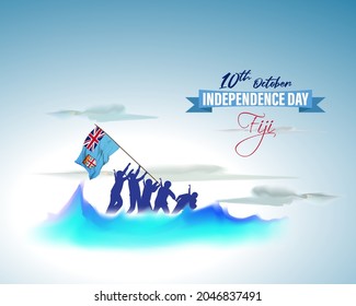 Vector Illustration Fiji Independence Day Stock Vector Royalty Free