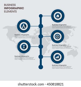 Vector Illustration Infographic Five Options Stock Stock Vector