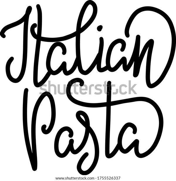 Vector Illustration Lettering Pasta Restaurant Logo Stock Vector