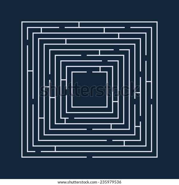 Vector Illustration Maze Labyrinth Isolated On Stock Vector Royalty