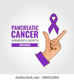 Vector Illustration Pancreatic Cancer Awareness Stock Vector Royalty