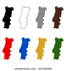 Vector Set Abstract Maps Portugal Different Stock Vector Royalty Free