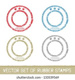 Set Grunge Rubber Stampsvector Illustration Stock Vector Royalty Free